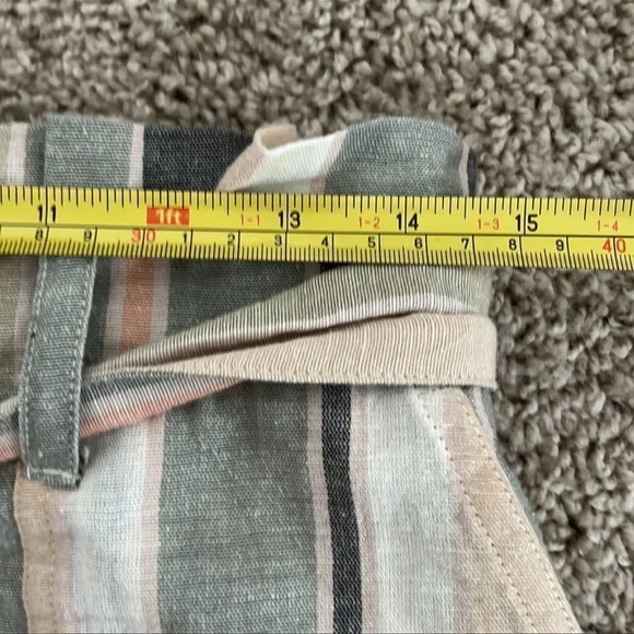 American Eagle Outfitters Women's Cotton and Linen Blend Multicolor Striped Mini - Picture 4 of 6